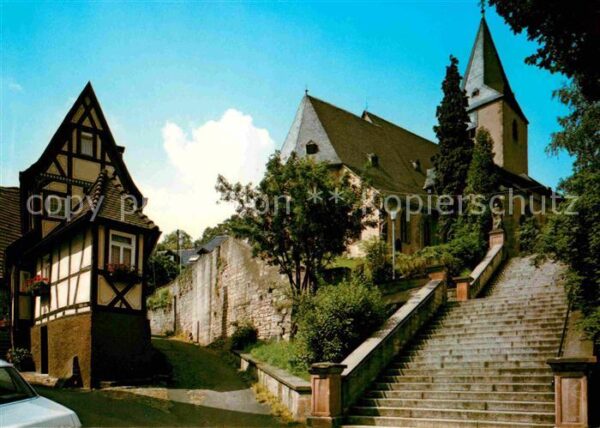 Bad Orb Kleinstes Haus mit Pfarrkirche
