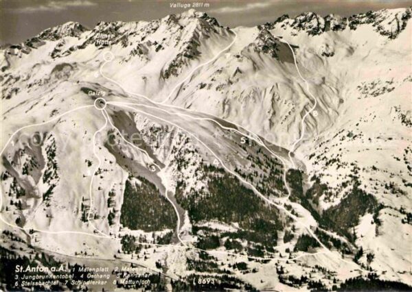 St Anton Arlberg Fliegeraufnahme Jungbrunnentobel Osthan