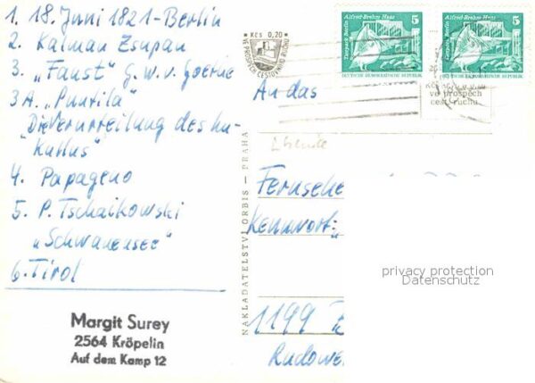 Lhenice Ortspartie mit Kirche – Bild 2