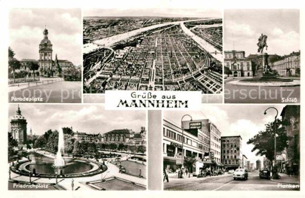 Mannheim Paradeplatz Schloss Planken Friedrichpl