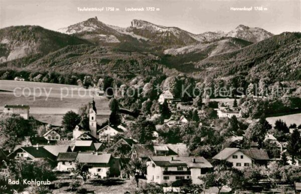Bad Kohlgrub Ortsansicht mit Kirche Alpenpanorama