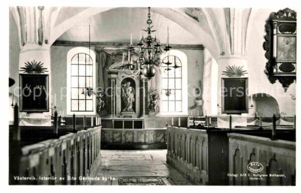 Vaestervik Interiör av Sta Gertruda kyrka Kirche I