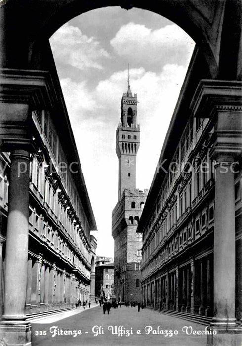 Firenze Florenz Gli Uffizi e Palazzo Vecchio