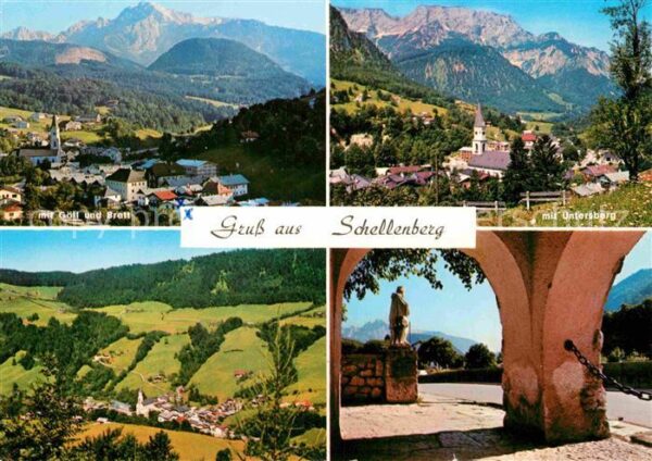 Schellenberg Berchtesgaden Panorama mit Göll und Brett Untersberg