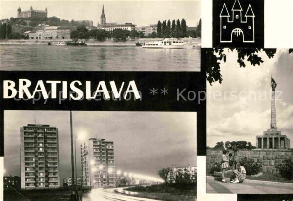 Bratislava Pressburg Pozsony Hrad a Dom nad Dunajom Strkovec Slavin