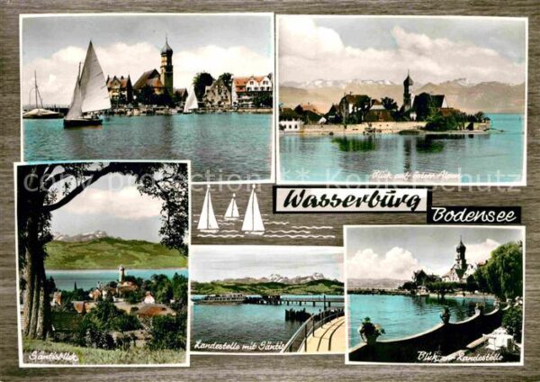 Wasserburg Bodensee Segeln Ansicht vom See aus Landestelle