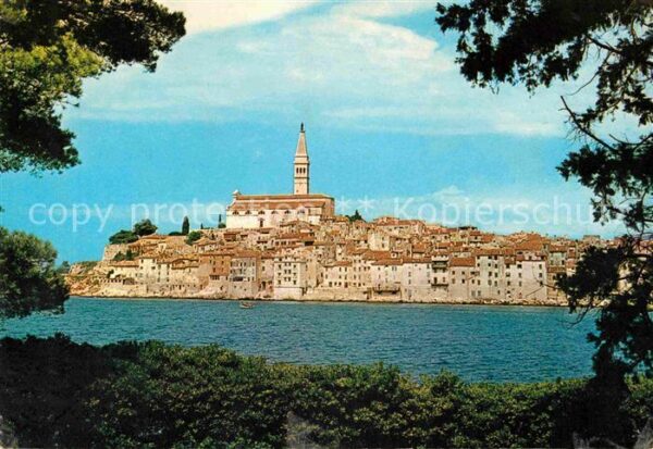 Rovinj Istrien Panorama Blick zur Altstadt