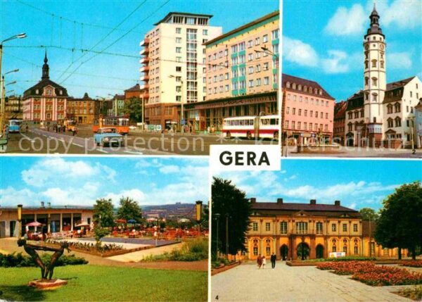 Gera Strasse der Republik Rathaus Terrassenc