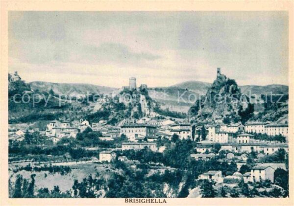 Brisighella Stadtbild mit alter Festung