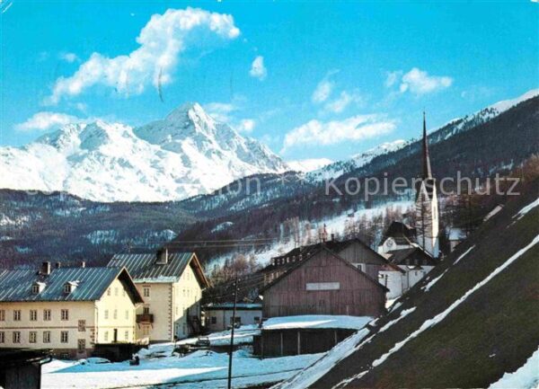 Soelden Oetztal Ortsansicht mit Kirche mit Blick auf de