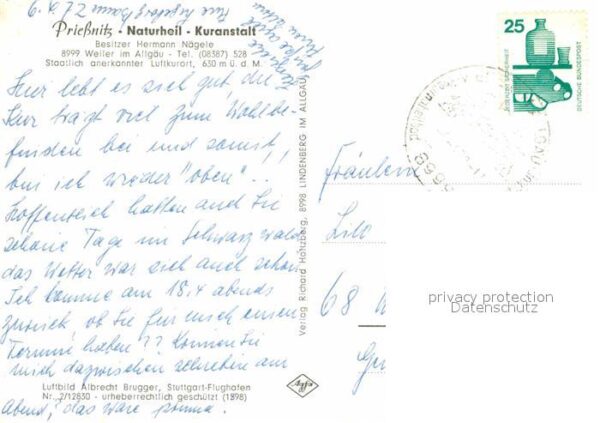 Weiler Allgaeu Priessnitz Naturheil Kuranstalt Luftkur – Bild 2