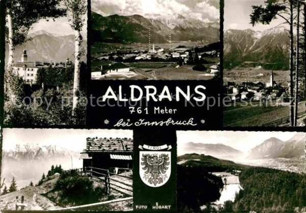 Aldrans Teilansichten Berghütte Alpenpanorama