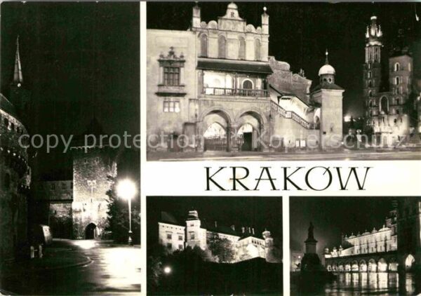 Krakow Krakau Brama Florianska Sukiennice Kosciol Waw