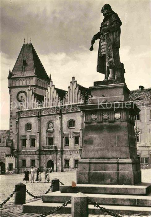 Tabor Czechia Zizka Platz mit Rathaus 15. Jhdt. Denkm
