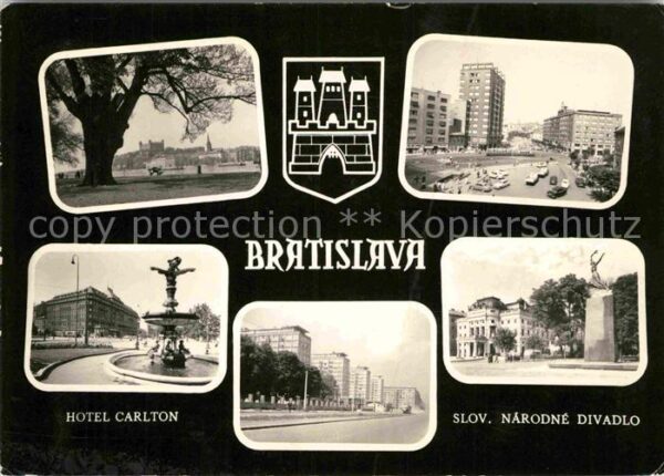 Bratislava Pressburg Pozsony Hotel Carlton Slov. Narodne Divadlo Hoc