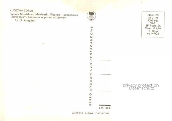Kudowa-Zdroj Pamnik Stanislawa Moniuszki Pijolnia i – Bild 2