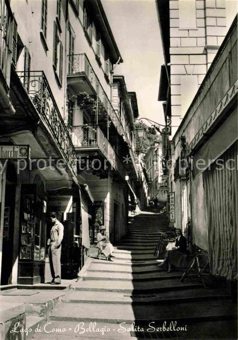 Bellagio Lago di Como Salita Serbelloni Gasse Steilweg