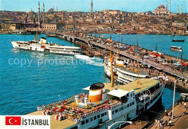 Istanbul Constantinopel Galata Brücke Neue Moschee Süleymaniye