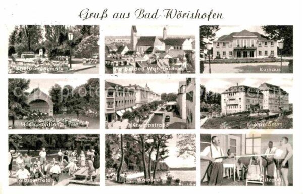 Bad Woerishofen Kneipp Denkmal Musikpavillon Wassertret