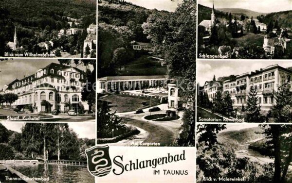 Schlangenbad Taunus Wilhelmsfelsen Kurhotel Thermal Schwimm
