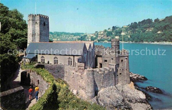 Dartmouth Devon Castle and the Church of St Petrox