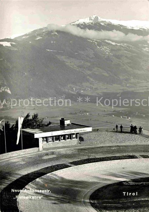 Kanzelkehre Tirol Neue Achenseestrasse Fernsicht Alpenpan