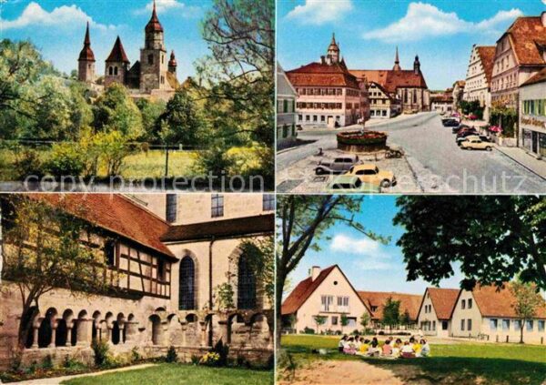 Feuchtwangen Türme Ortsmotiv Marktplatz Kreuzgang Ju