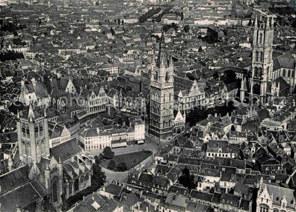Gand Belgien Vue generale de la Ville vue aerienne