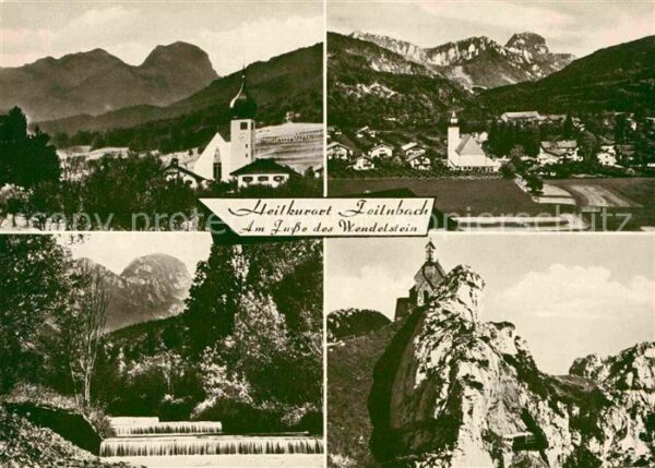 Bad Feilnbach Ortsansicht mit Kirche Alpenpanorama Wa