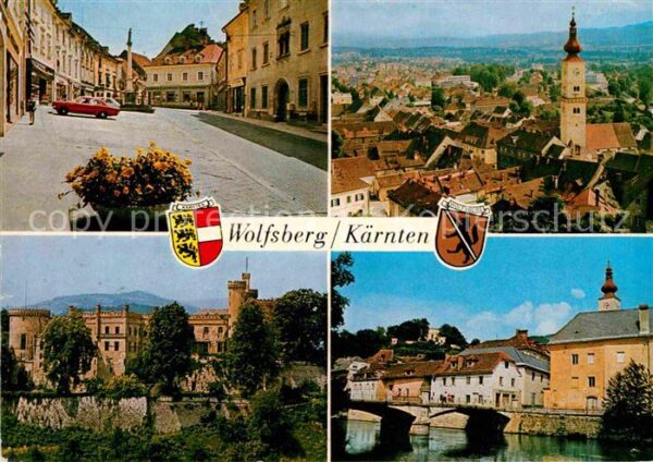 Wolfsberg Kaernten Panorama Lavanttal Partie am Fluss Schl