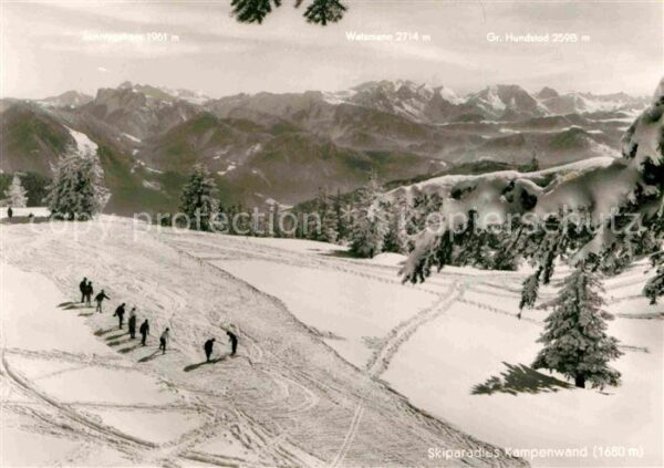 Aschau Chiemgau Skiparadies Kampenwand mit Loferer Stei