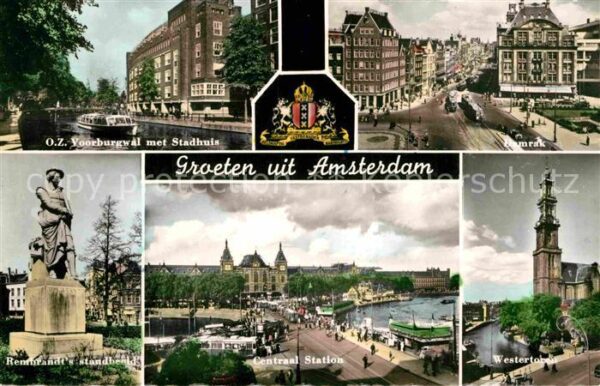 Amsterdam Niederlande Voorburgwal Stadhuis Damrak Westertoren