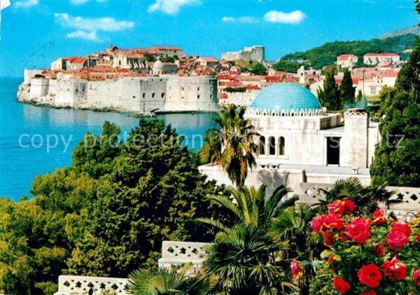 Dubrovnik Ragusa Blick auf die Altstadt und Festung