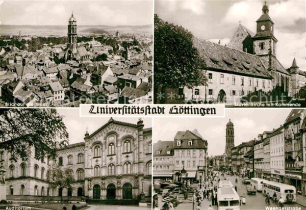 Goettingen Niedersachsen Stadtbild Marienkirche mit Kommende Aud