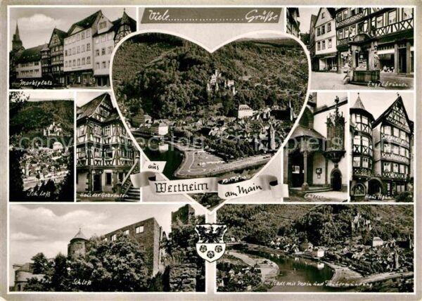 Wertheim Main Marktplatz Engelbrunnen Schloss Fachwer