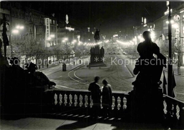 Praha Prahy Prague Wenzelsplatz Denkmal Reiterstandbild Na