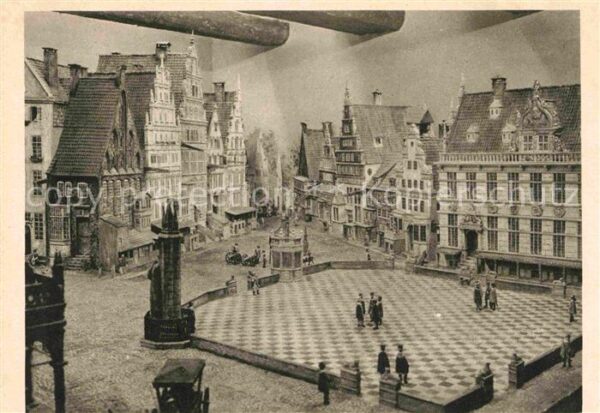 Bremen Modell des alten Marktplatzes Bildhauer