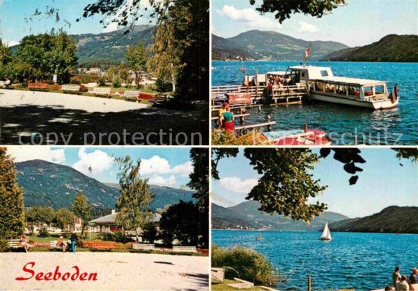 Seeboden Millstaettersee Parkanlage Bootsanleger Alpen