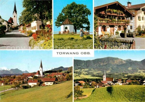 Toerwang Ortsansicht mit Kirche Kapelle Bayerisc