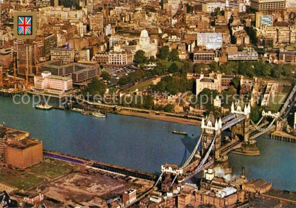 London Tower Bridge aerial view