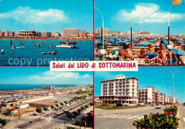 Sottomarina Panorama Strand Strassenpartie Hochhäus