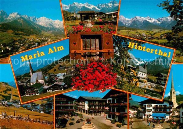Maria Alm Steinernen Meer Gesamtansicht Bergdorf mit Alpenpanoram