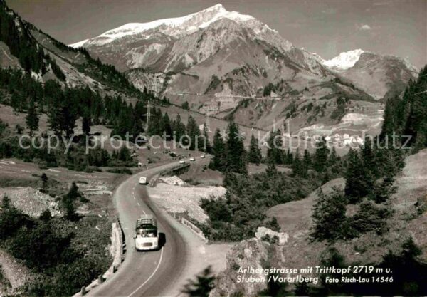 Stuben Vorarlberg Arlbergstrasse mit Trittkopf