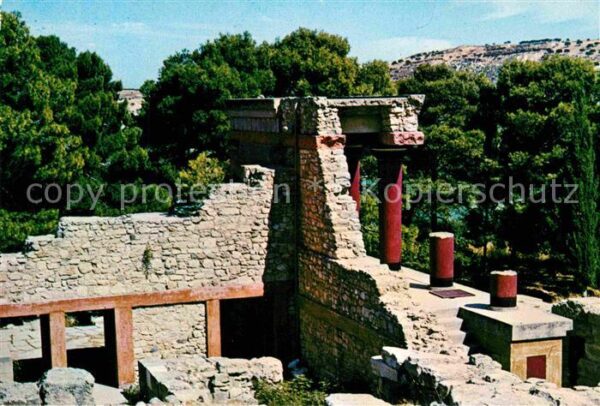 Knossos Cnosse Kreta Nordeingang des Palastes Tempel Antike
