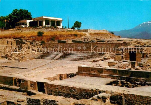 Kreta Crete Palast von Phaistos Teilansicht des The