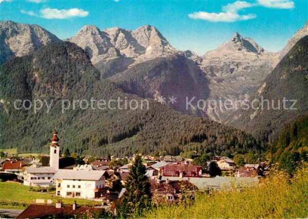 Lofer Ortsansicht mit Kirche Luftkurort am Fu