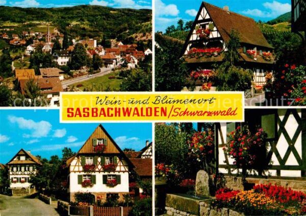 Sasbachwalden Panorama Wein und Blumenort Fachwerkhäu