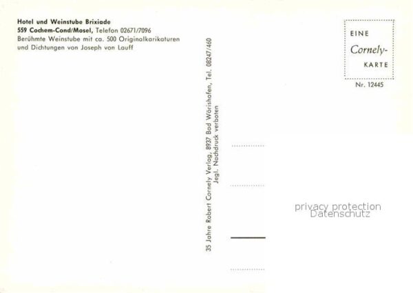 Cond Hotel und Weinstube Brixiade Cornely Ka – Bild 2