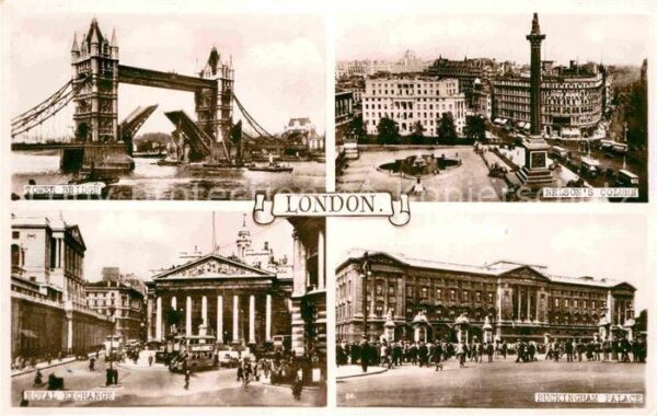 London Tower-Bridge Nelsons Column Royal-Excha