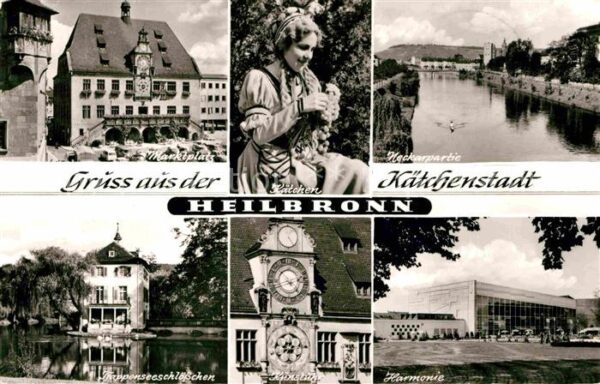 Heilbronn Neckar Kätchen Marktplatz Neckarpartie Harmoni